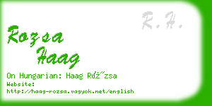 rozsa haag business card